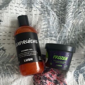 Lush Cempasuchil Shower Gel and Frozen Body Lotion